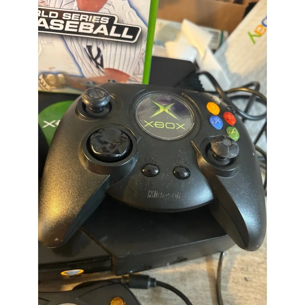 Microsoft Xbox Original Console Bundle with 3 controllers AND GAME - TESTED*